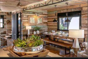 nọi thất phòng khách gỗ tái chế